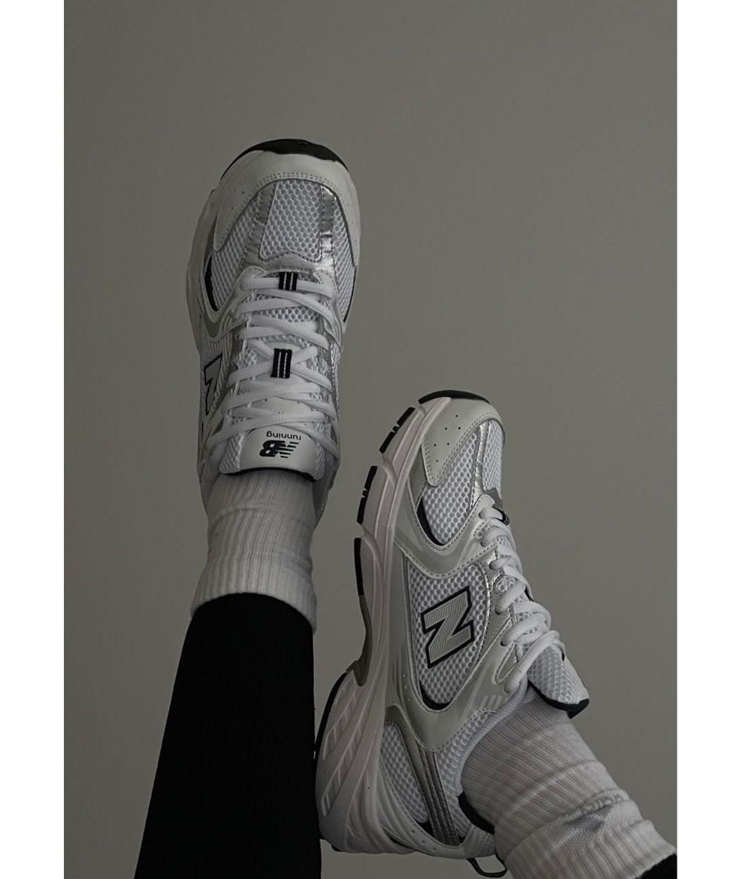 NEW BALANCE Белые текстильные кроссовки, фото 8