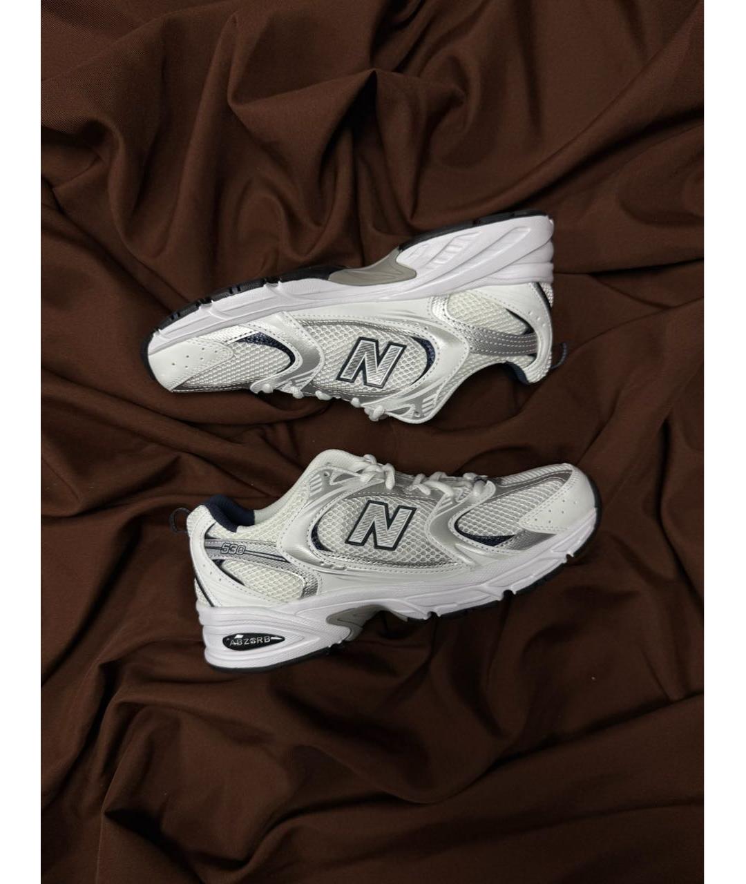 NEW BALANCE Белые текстильные кроссовки, фото 2