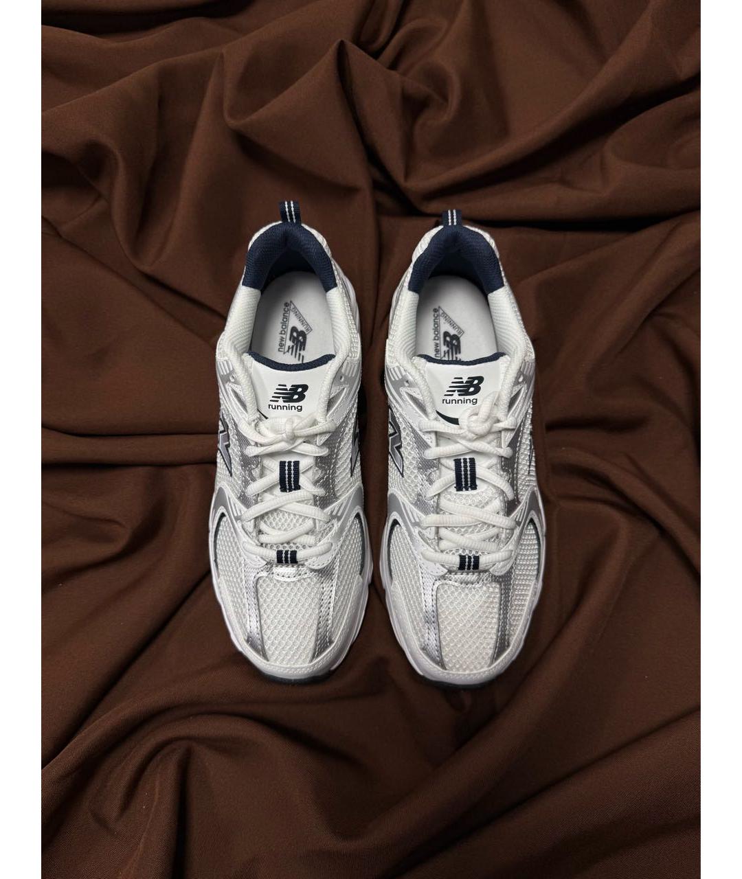 NEW BALANCE Белые текстильные кроссовки, фото 6