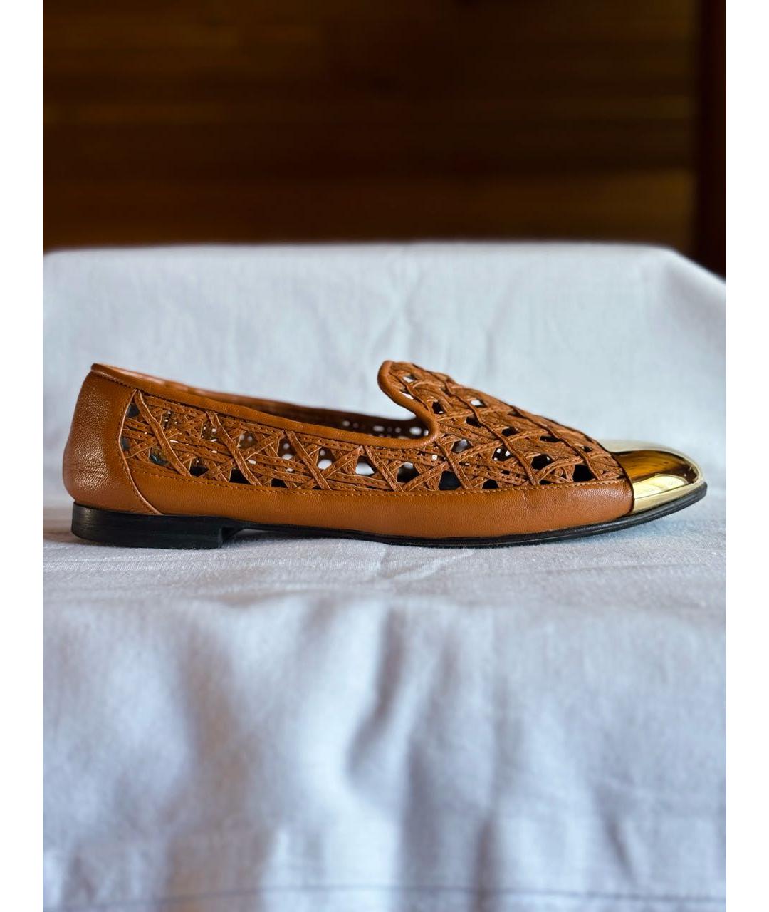 GIUSEPPE ZANOTTI DESIGN Коричневые кожаные лоферы, фото 9