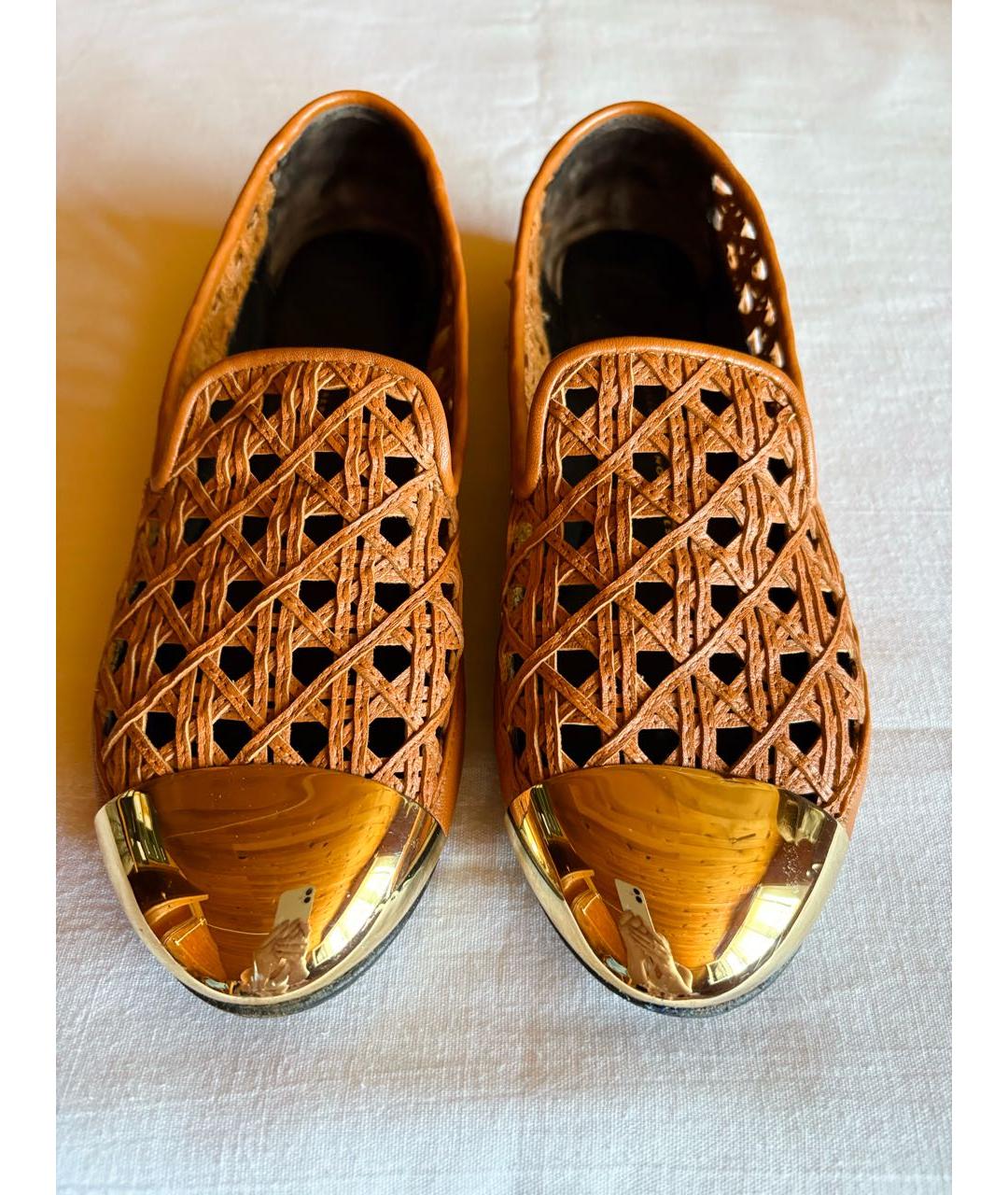 GIUSEPPE ZANOTTI DESIGN Коричневые кожаные лоферы, фото 2