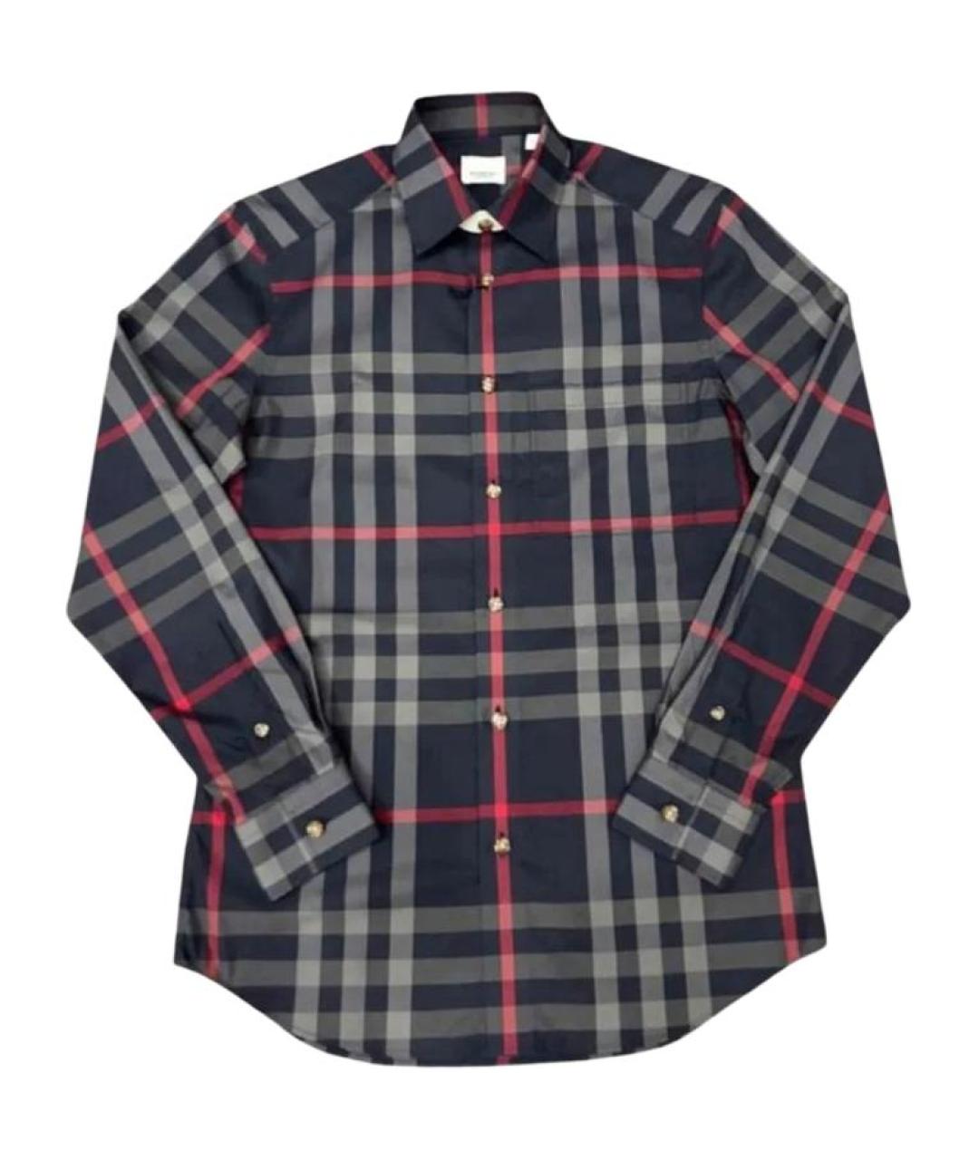 BURBERRY Антрацитовая хлопковая классическая рубашка, фото 1
