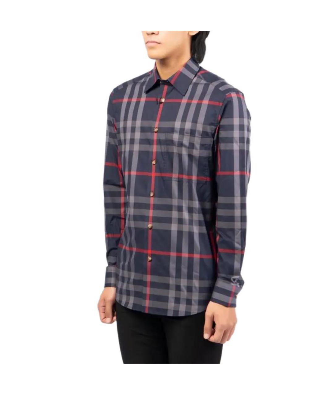 BURBERRY Антрацитовая хлопковая классическая рубашка, фото 3