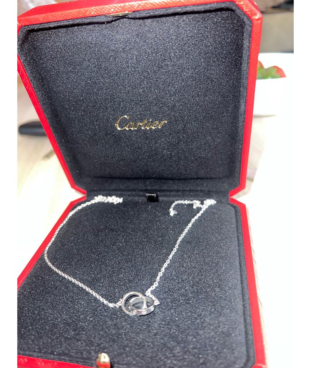 CARTIER Серебряное колье из белого золота, фото 4