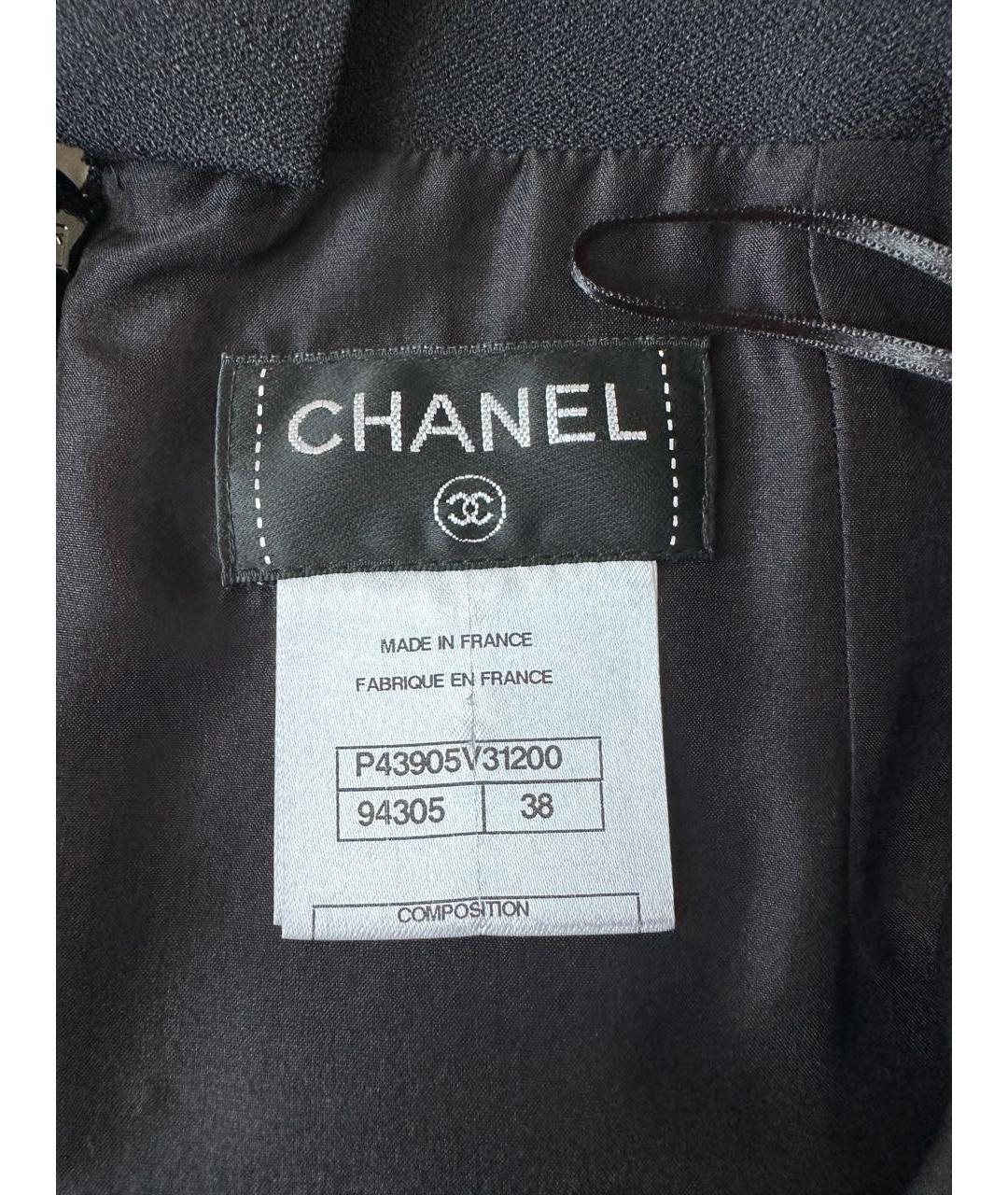 CHANEL Черная шелковая юбка миди, фото 6