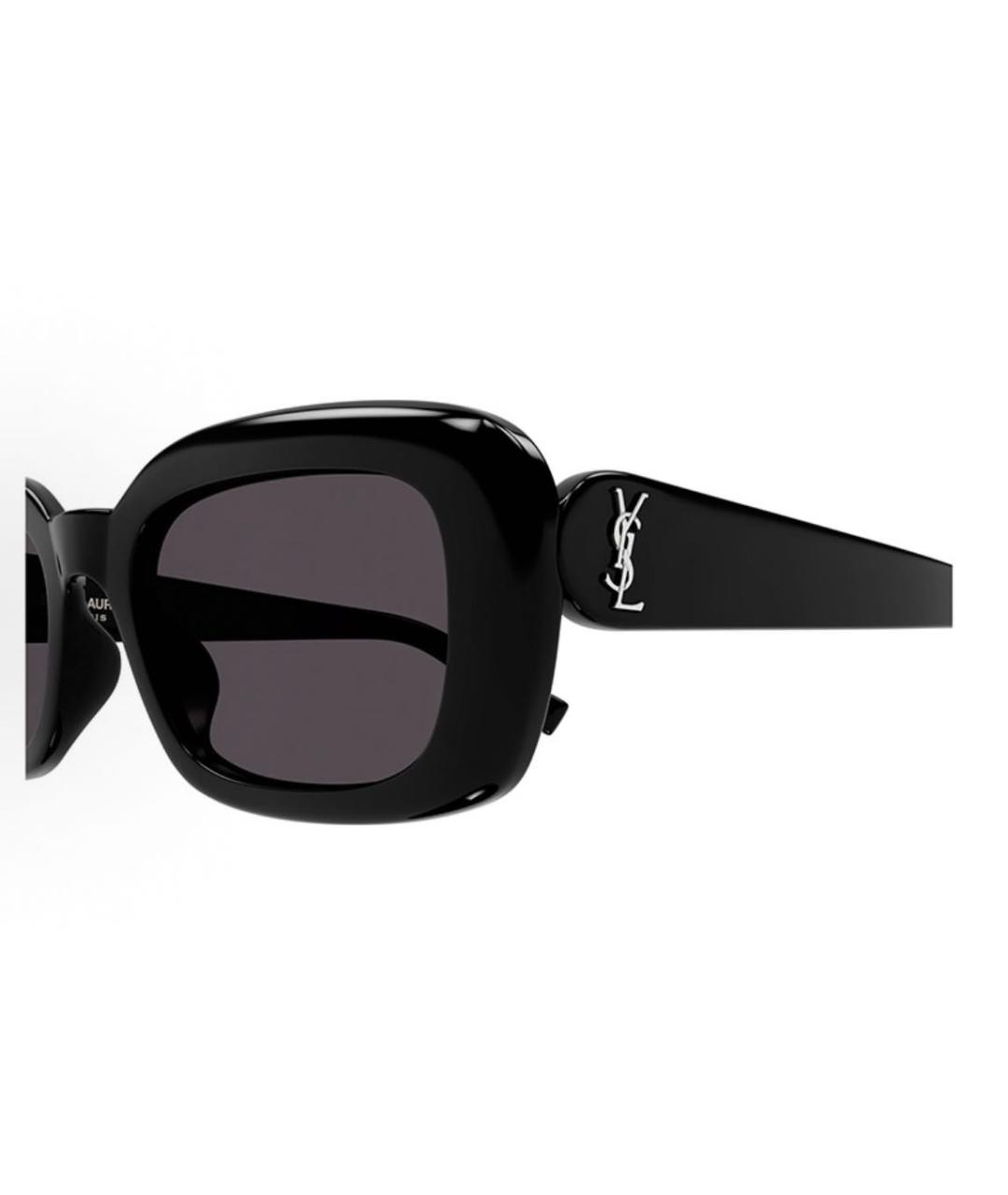 SAINT LAURENT Черные пластиковые солнцезащитные очки, фото 3