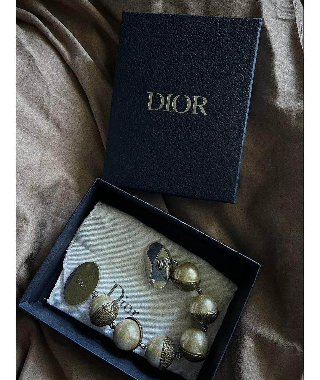 CHRISTIAN DIOR Бежевый браслет, фото 2