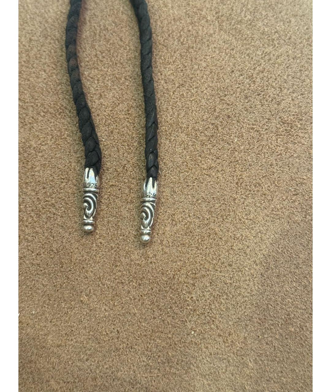 CHROME HEARTS Черная кожаная цепочка/подвеска, фото 3