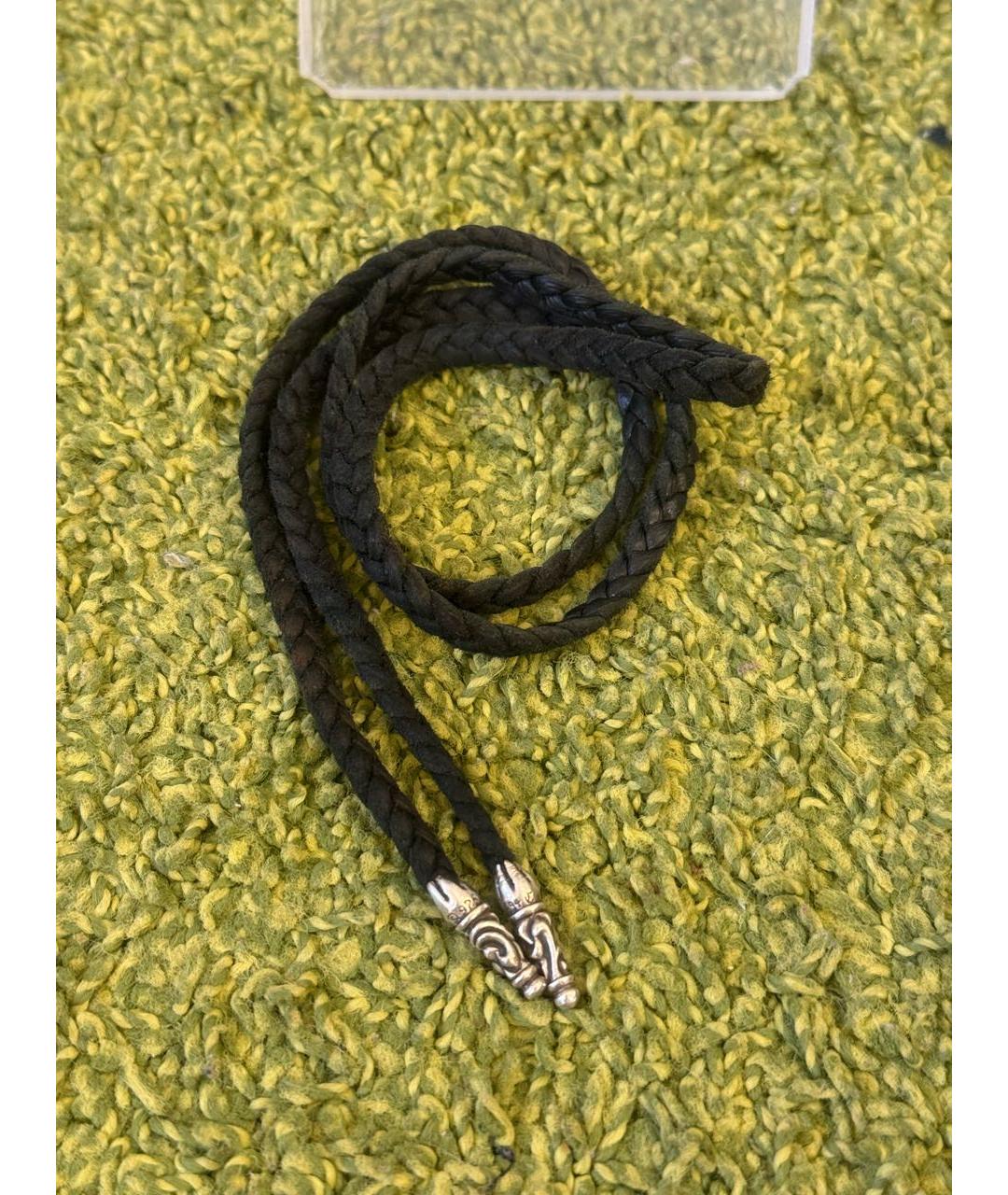 CHROME HEARTS Черная кожаная цепочка/подвеска, фото 2
