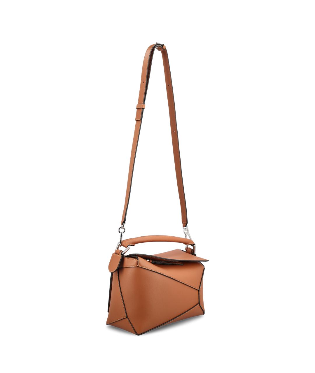 LOEWE Коричневая кожаная сумка через плечо, фото 2