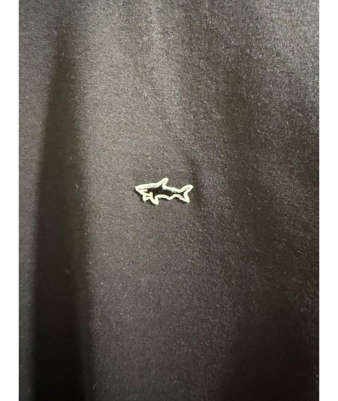 PAUL & SHARK Черная хлопковая футболка, фото 3