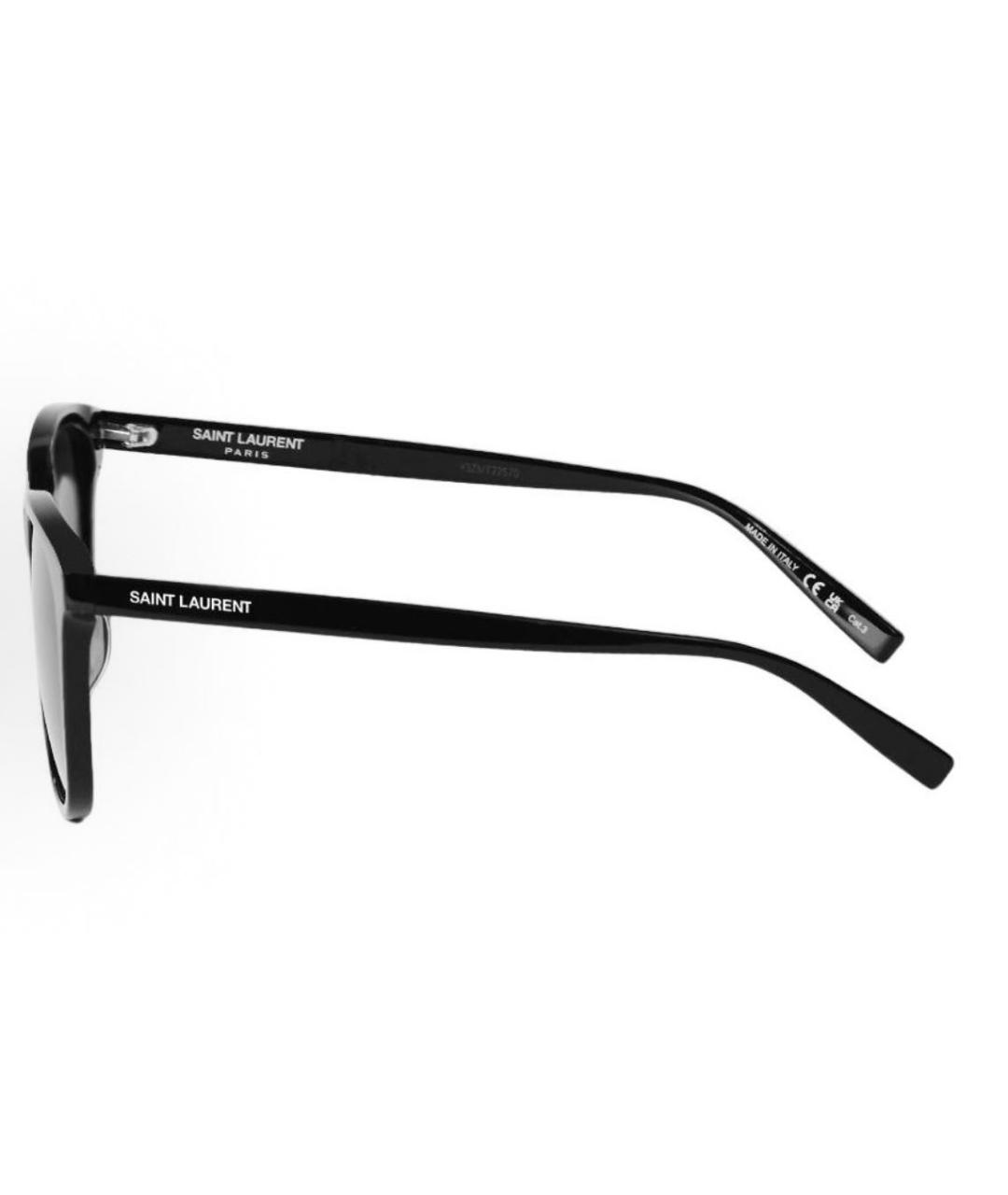 SAINT LAURENT Черные пластиковые солнцезащитные очки, фото 2
