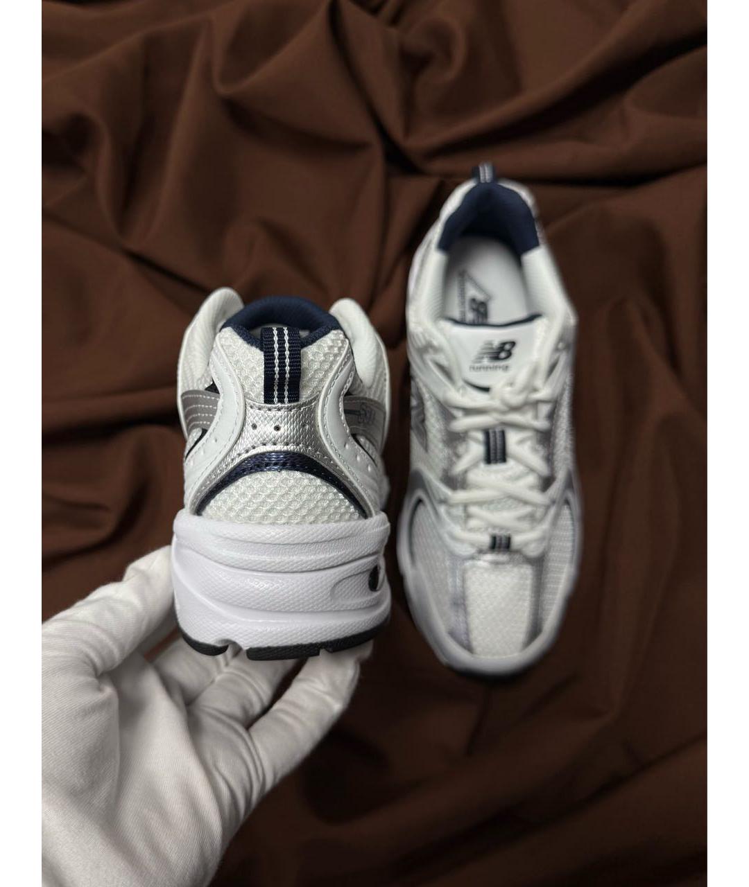 NEW BALANCE Белые текстильные низкие кроссовки / кеды, фото 5