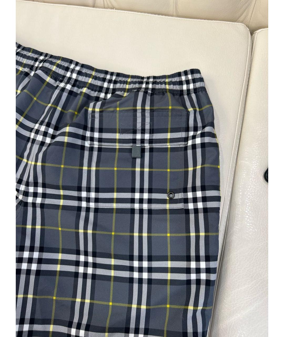 BURBERRY Антрацитовые полиэстеровые шорты, фото 7
