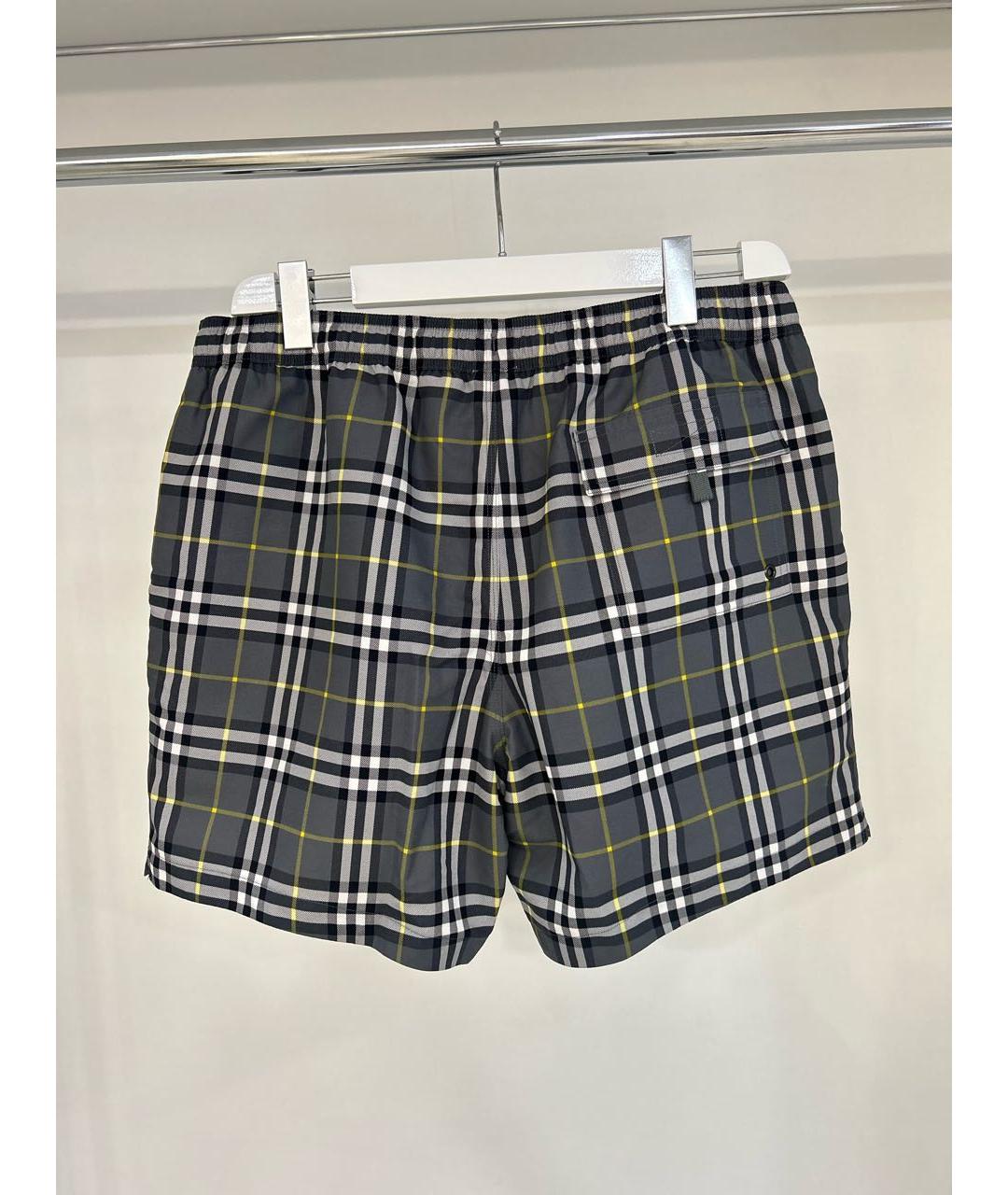 BURBERRY Антрацитовые полиэстеровые шорты, фото 2