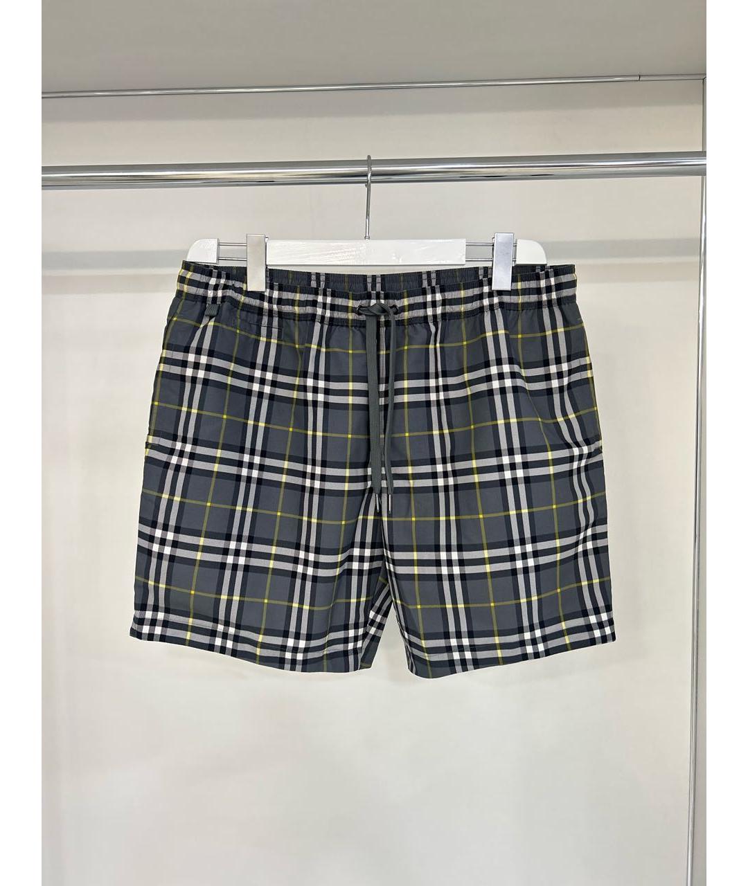 BURBERRY Антрацитовые полиэстеровые шорты, фото 9