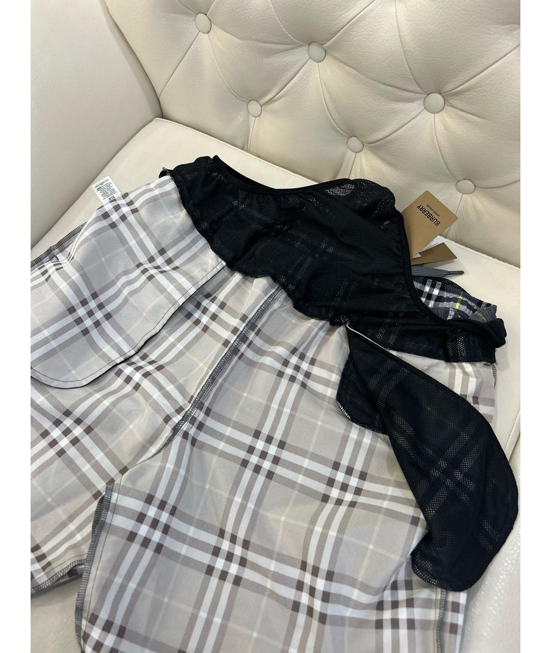 BURBERRY Антрацитовые полиэстеровые шорты, фото 8