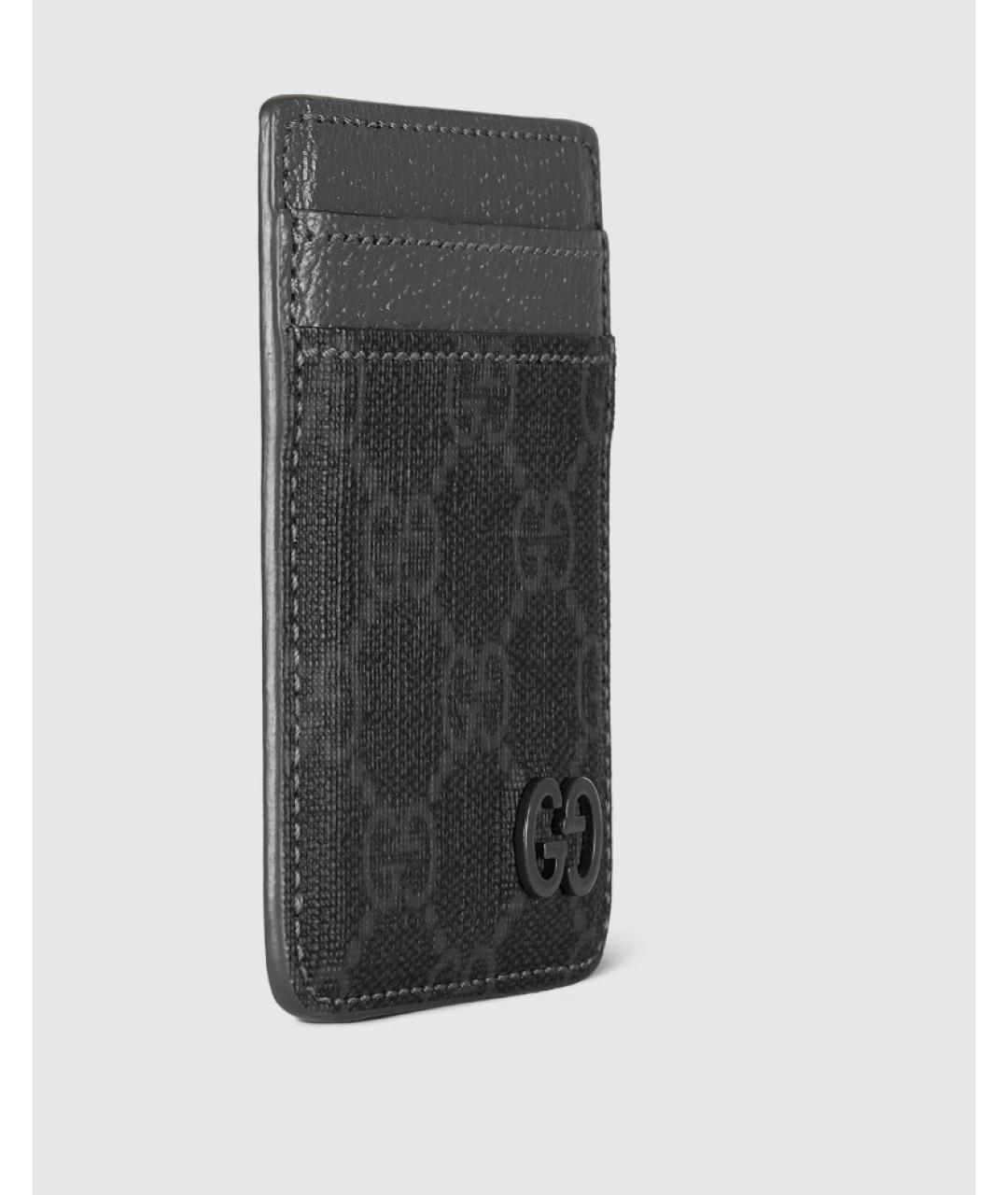 GUCCI Серый кожаный кардхолдер, фото 4