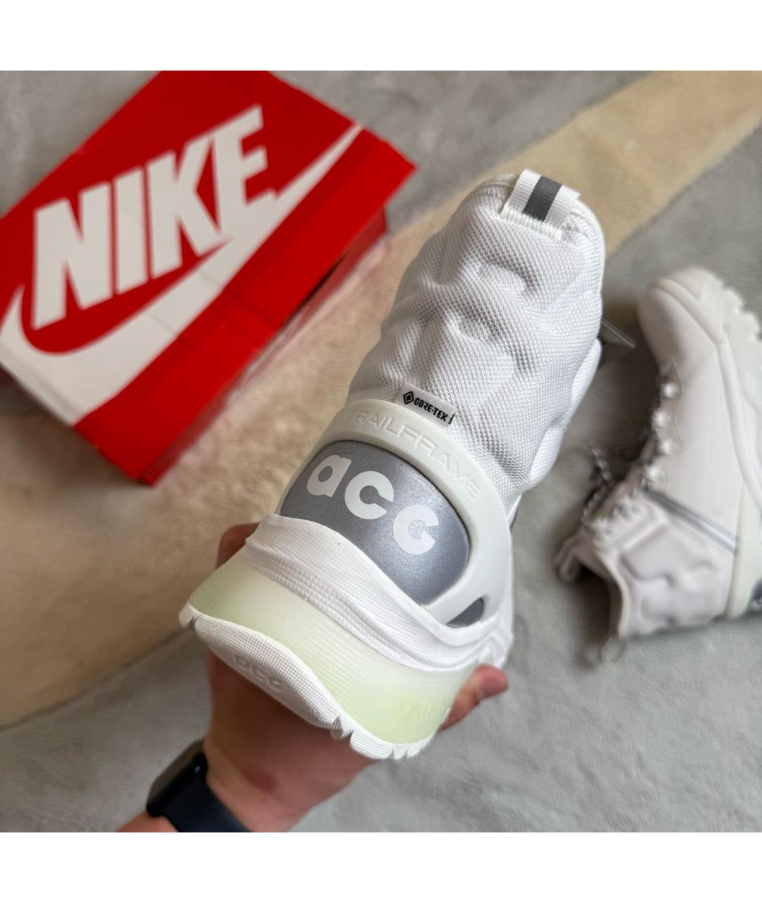 NIKE ACG Бежевые резиновые высокие ботинки, фото 3