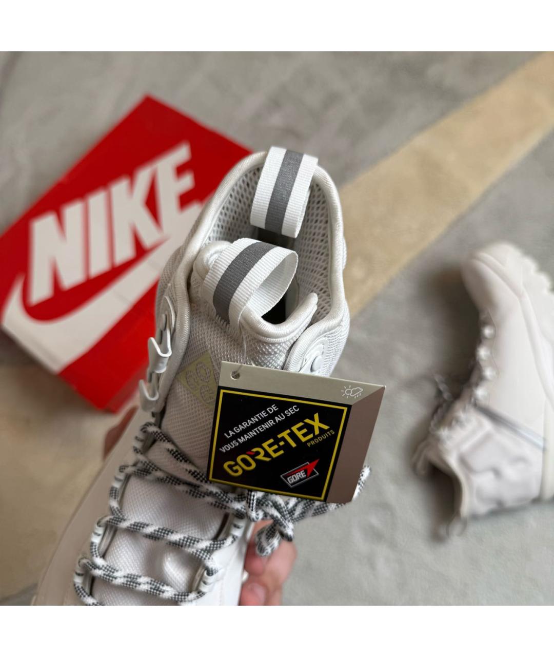 NIKE ACG Бежевые резиновые высокие ботинки, фото 6