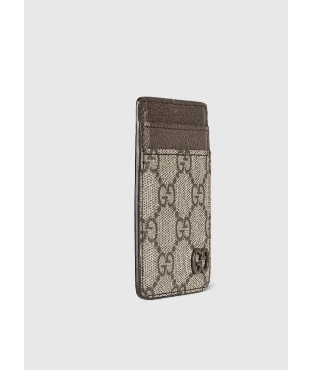 GUCCI Коричневый кожаный кардхолдер, фото 4
