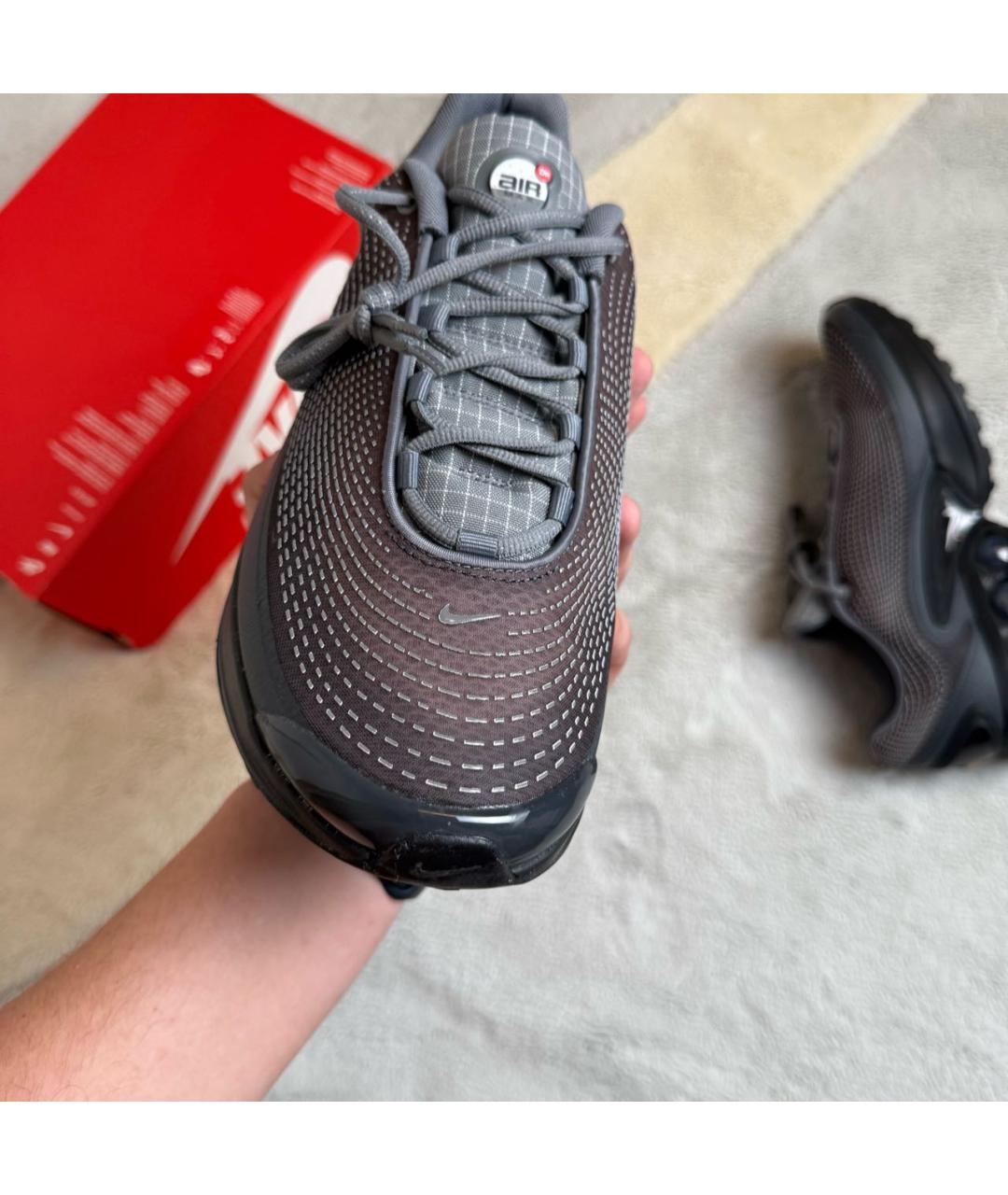 NIKE Антрацитовые резиновые низкие кроссовки / кеды, фото 6