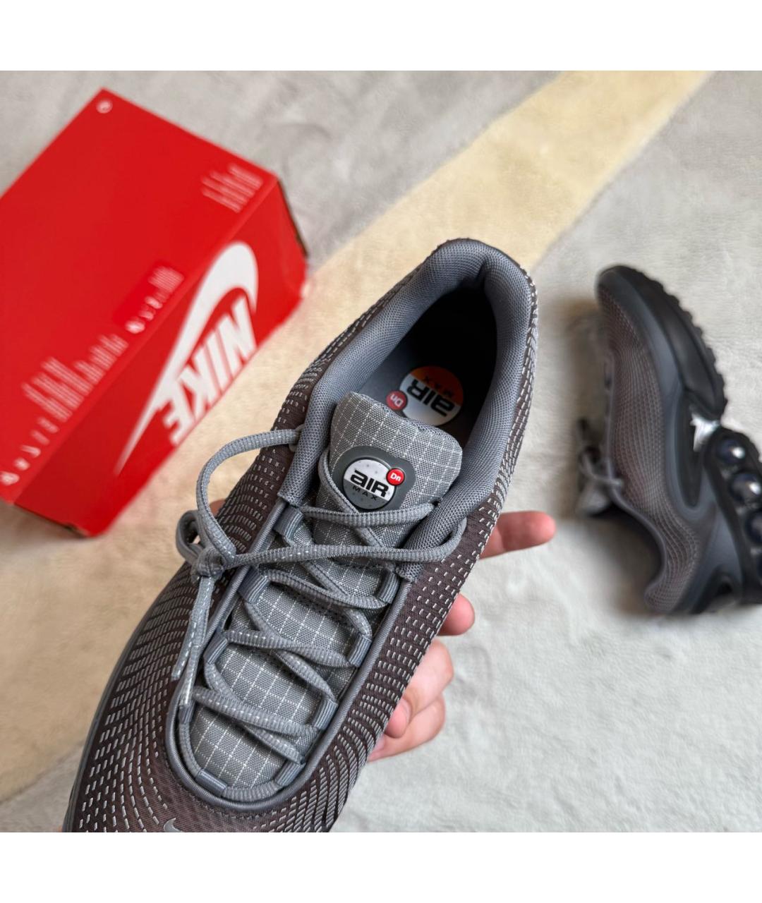 NIKE Антрацитовые резиновые низкие кроссовки / кеды, фото 7