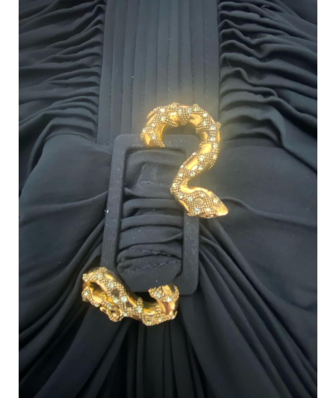 ROBERTO CAVALLI Черное вискозное коктейльное платье, фото 4