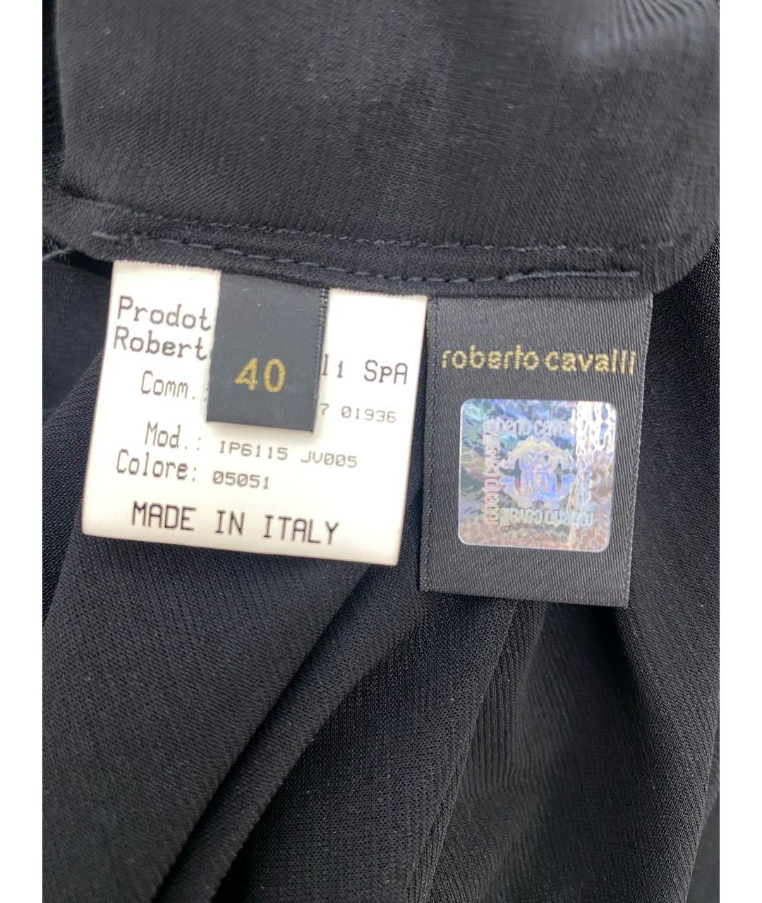 ROBERTO CAVALLI Черное вискозное коктейльное платье, фото 6