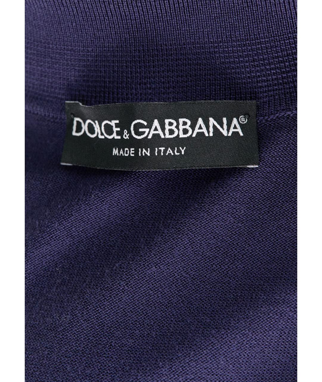 DOLCE&GABBANA Синее поло с коротким рукавом, фото 3