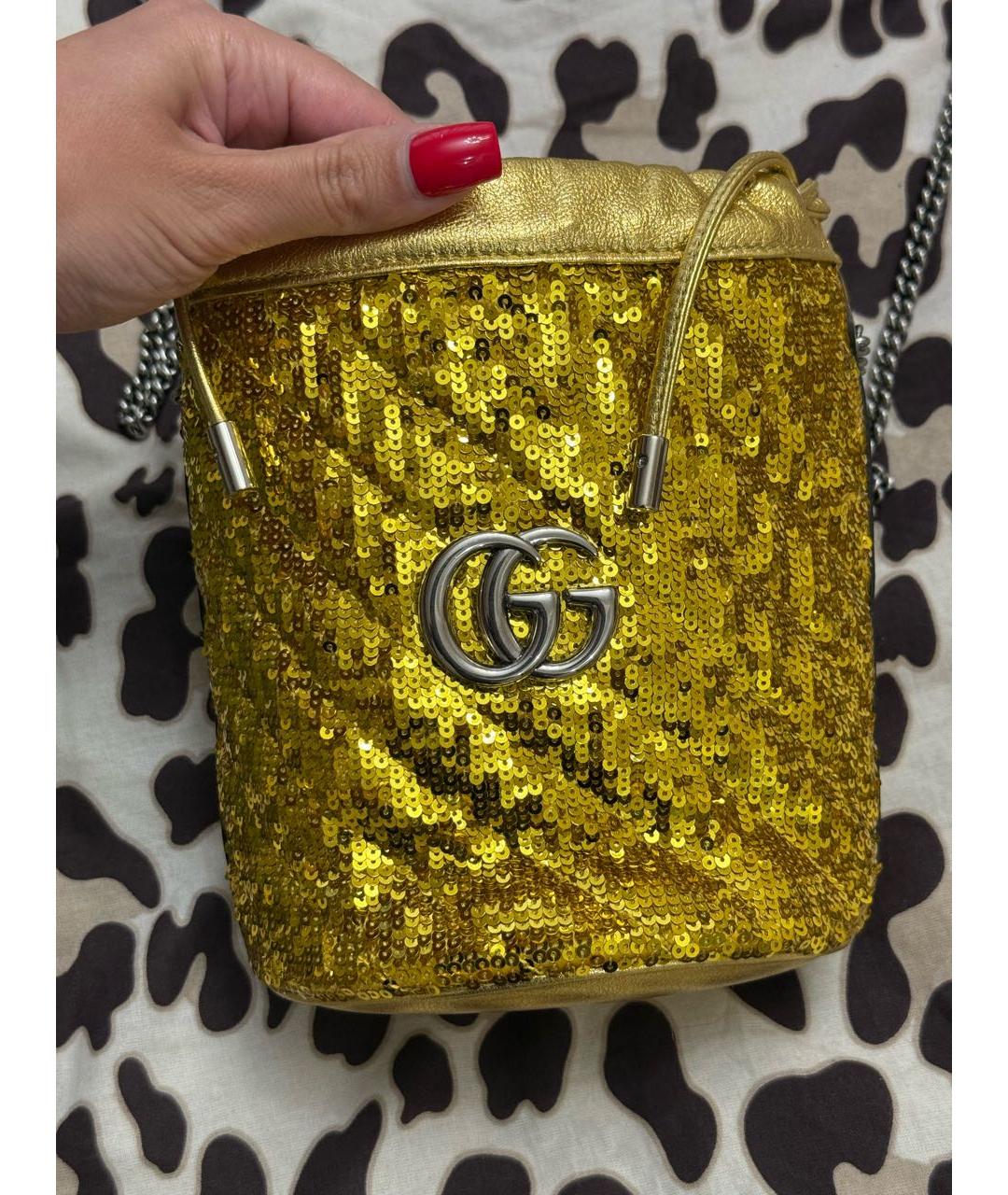GUCCI Золотая сумка через плечо, фото 2
