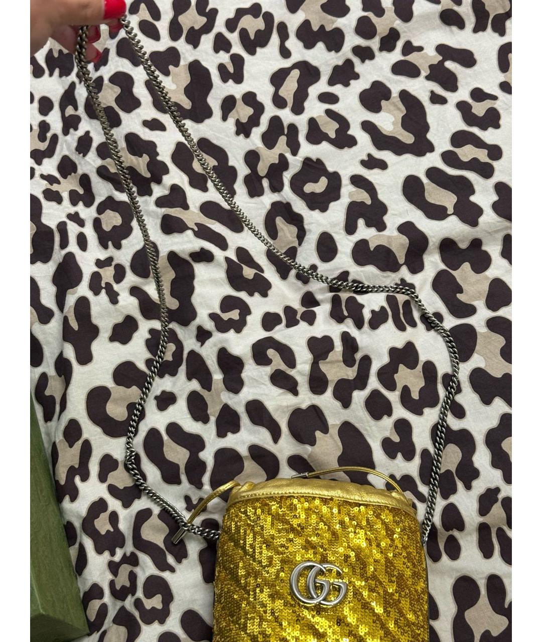GUCCI Золотая сумка через плечо, фото 8