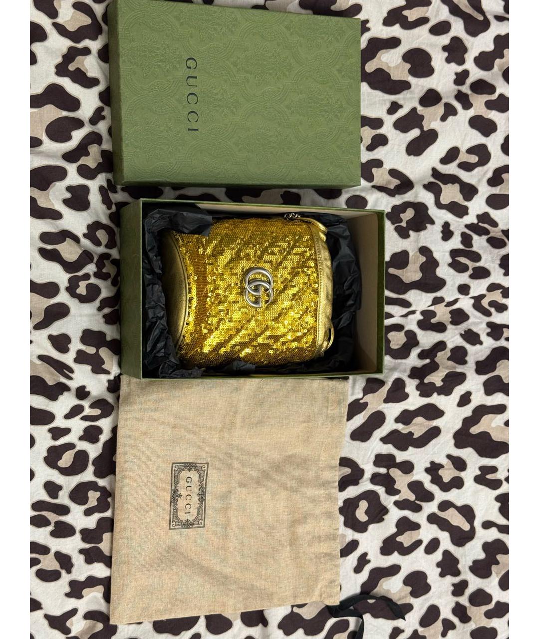 GUCCI Золотая сумка через плечо, фото 6