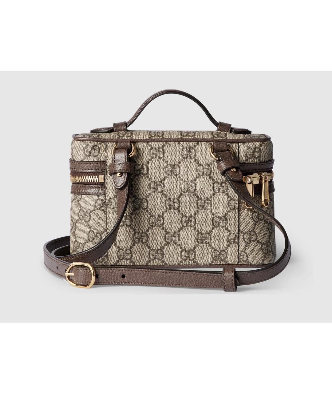 GUCCI Коричневая кожаная сумка через плечо, фото 4
