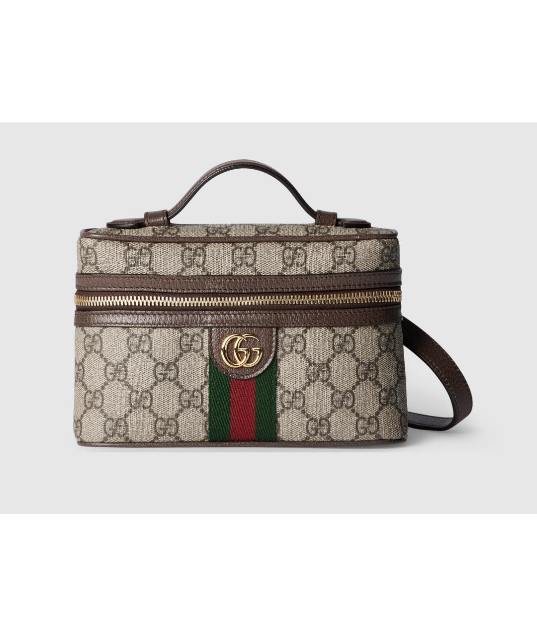 GUCCI Коричневая кожаная сумка через плечо, фото 1