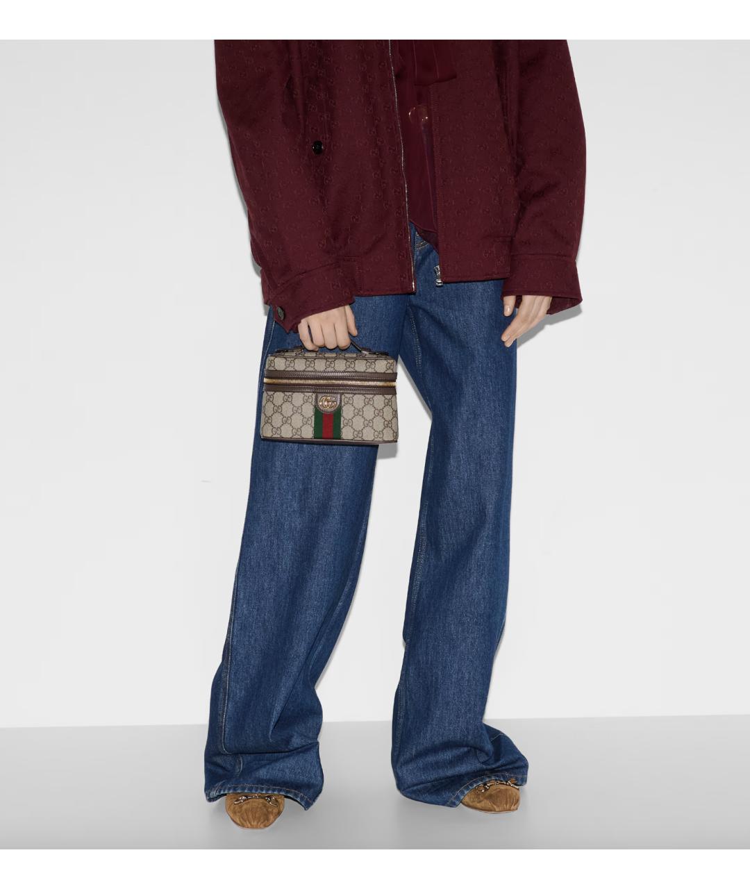 GUCCI Коричневая кожаная сумка через плечо, фото 7