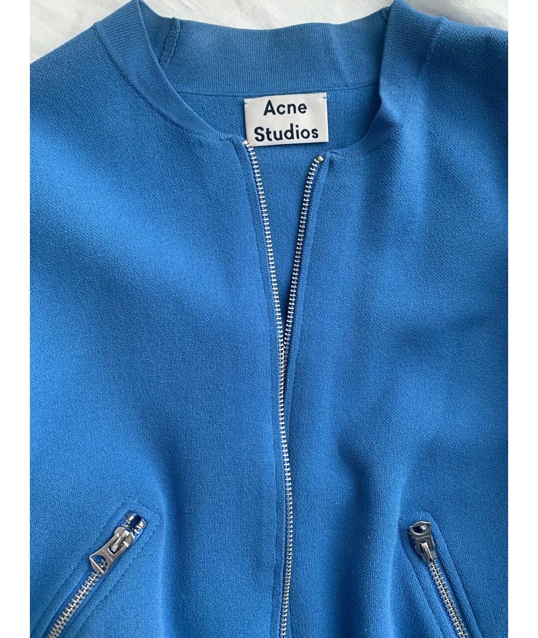 ACNE STUDIOS Голубой вискозный кардиган, фото 7