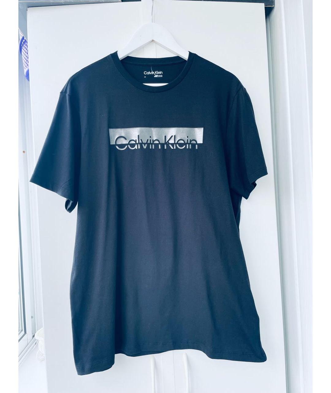 CALVIN KLEIN Черная хлопковая футболка, фото 2