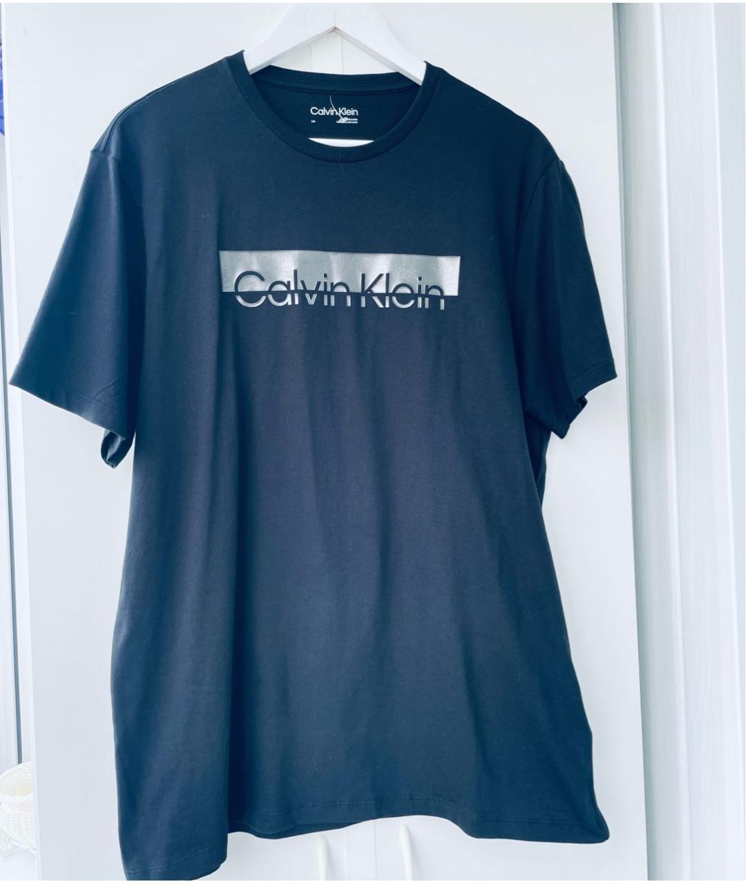 CALVIN KLEIN Черная хлопковая футболка, фото 4