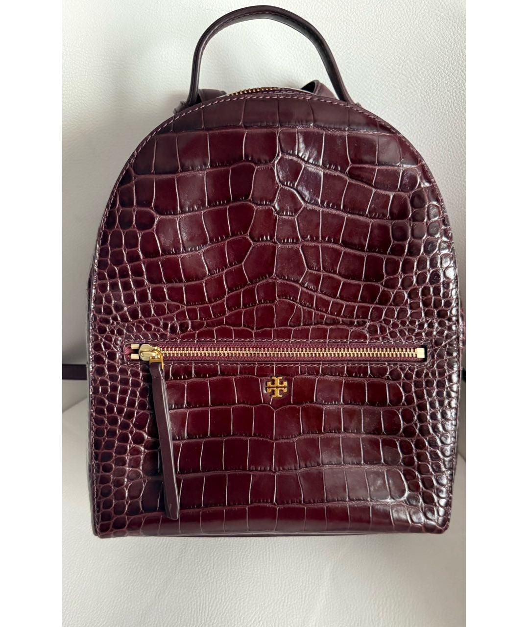 TORY BURCH Бордовый кожаный рюкзак, фото 5