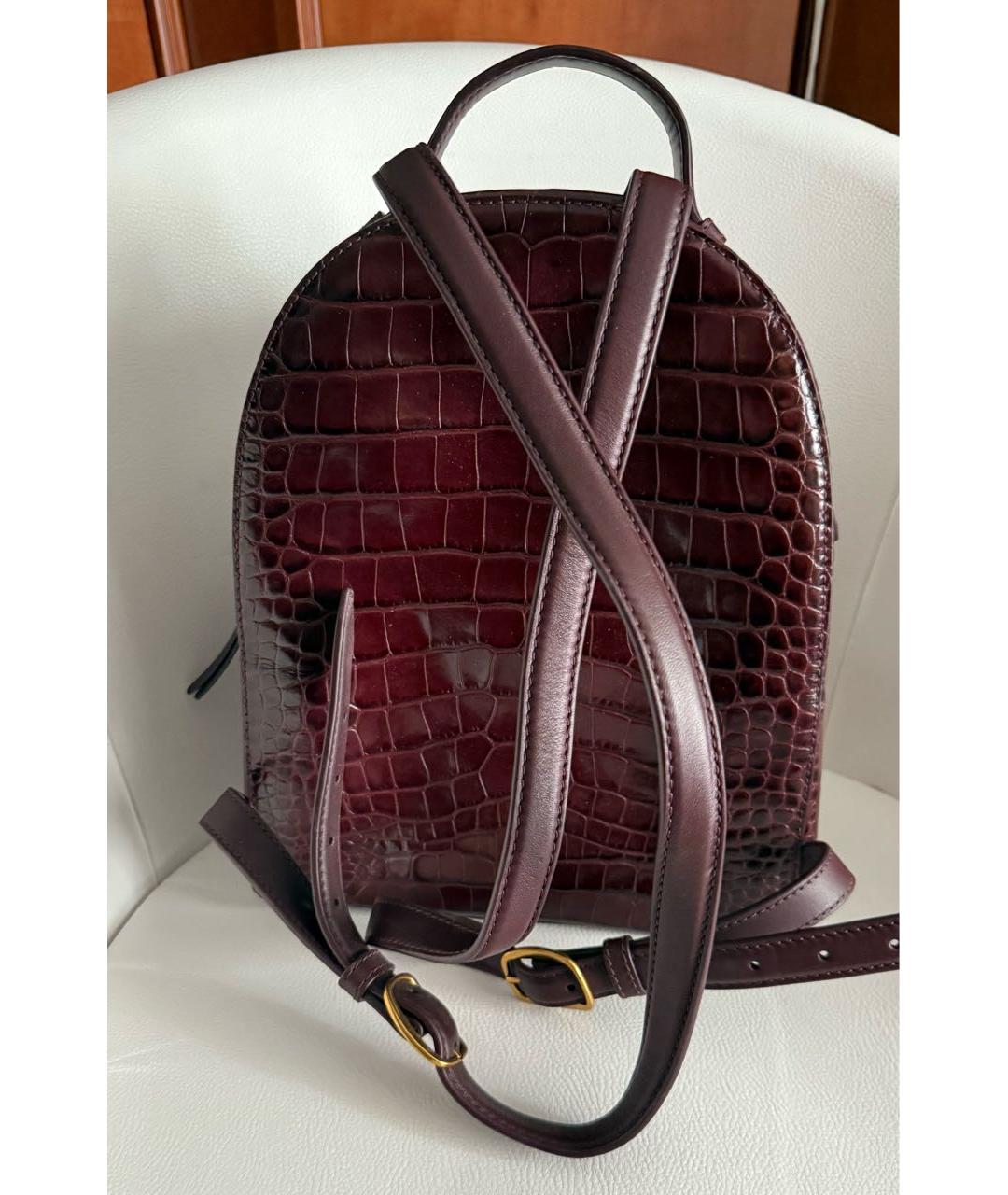 TORY BURCH Бордовый кожаный рюкзак, фото 3