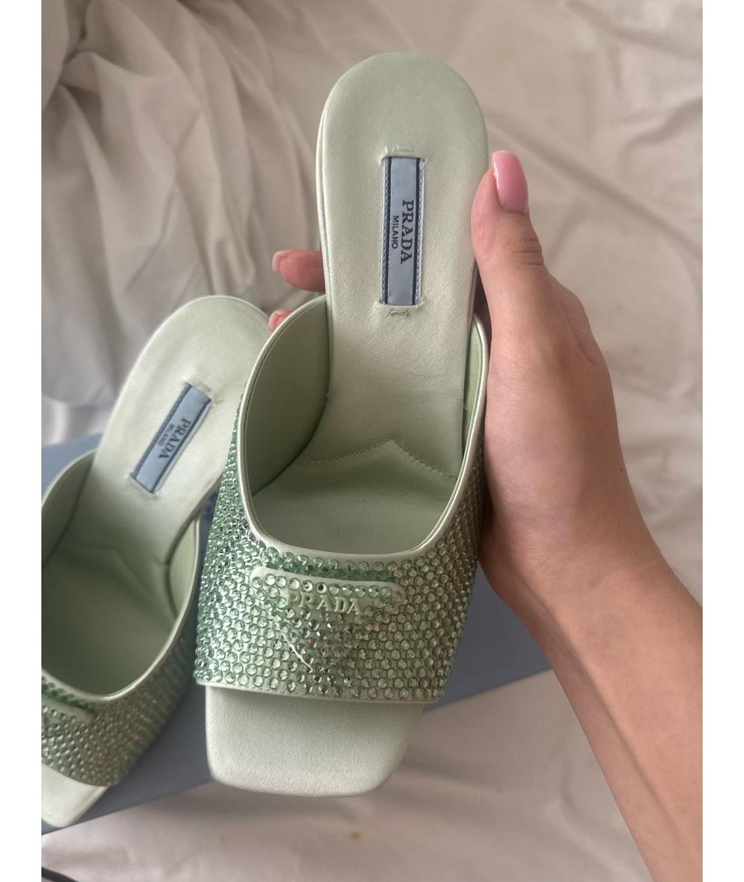 PRADA Салатовые босоножки, фото 6