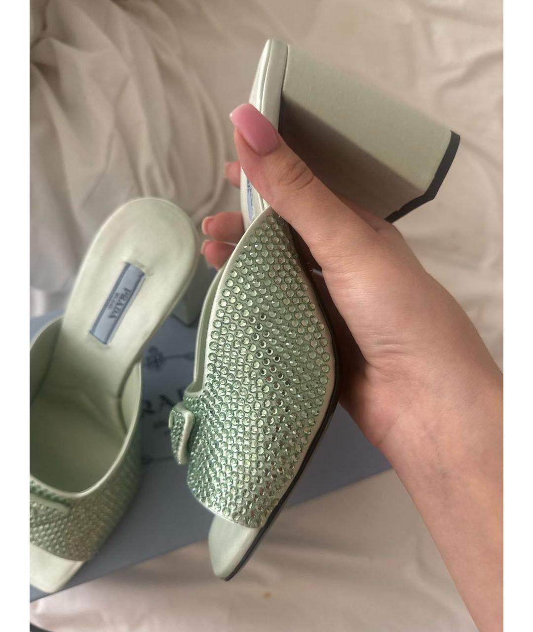PRADA Салатовые босоножки, фото 7