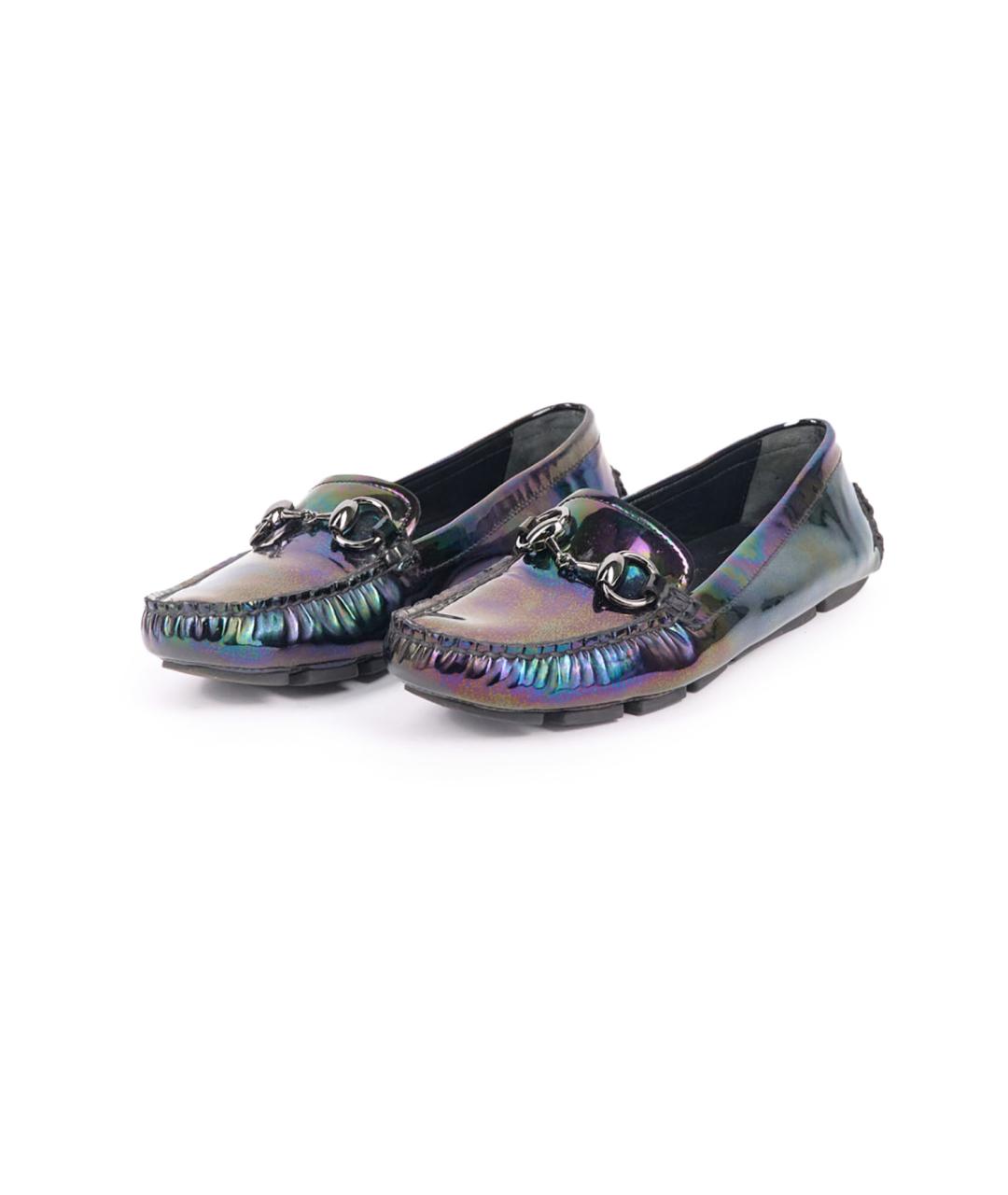 GUCCI Черные мокасины из лакированной кожи, фото 2