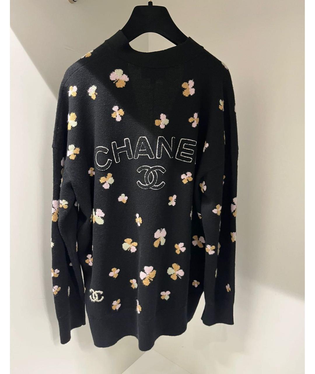 CHANEL Черный кашемировый кардиган, фото 2