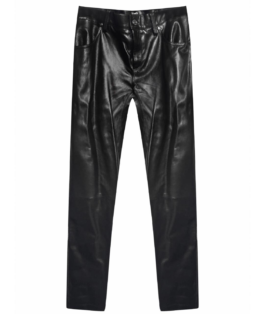 TOM FORD Черные кожаные брюки узкие, фото 1