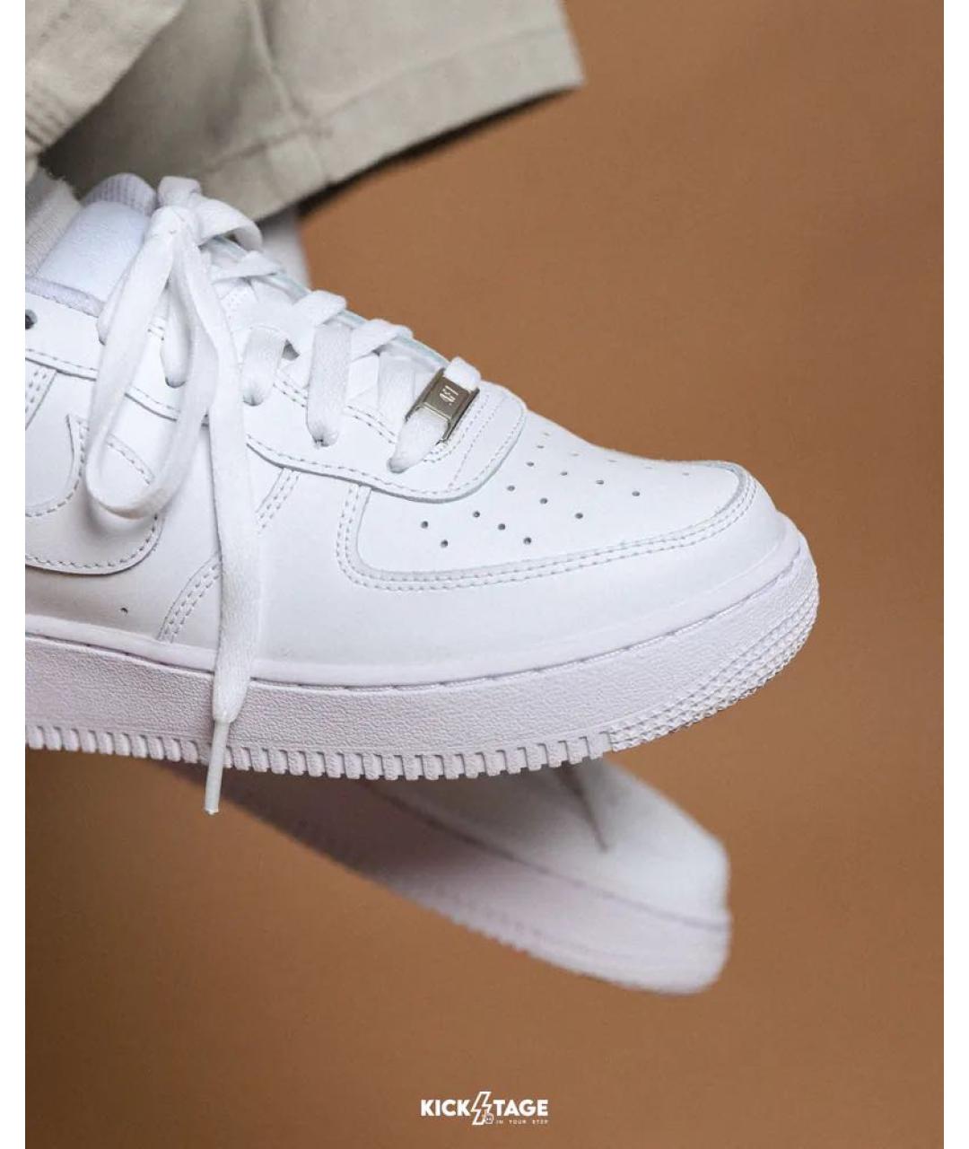 NIKE Белые кожаные низкие кроссовки / кеды, фото 7