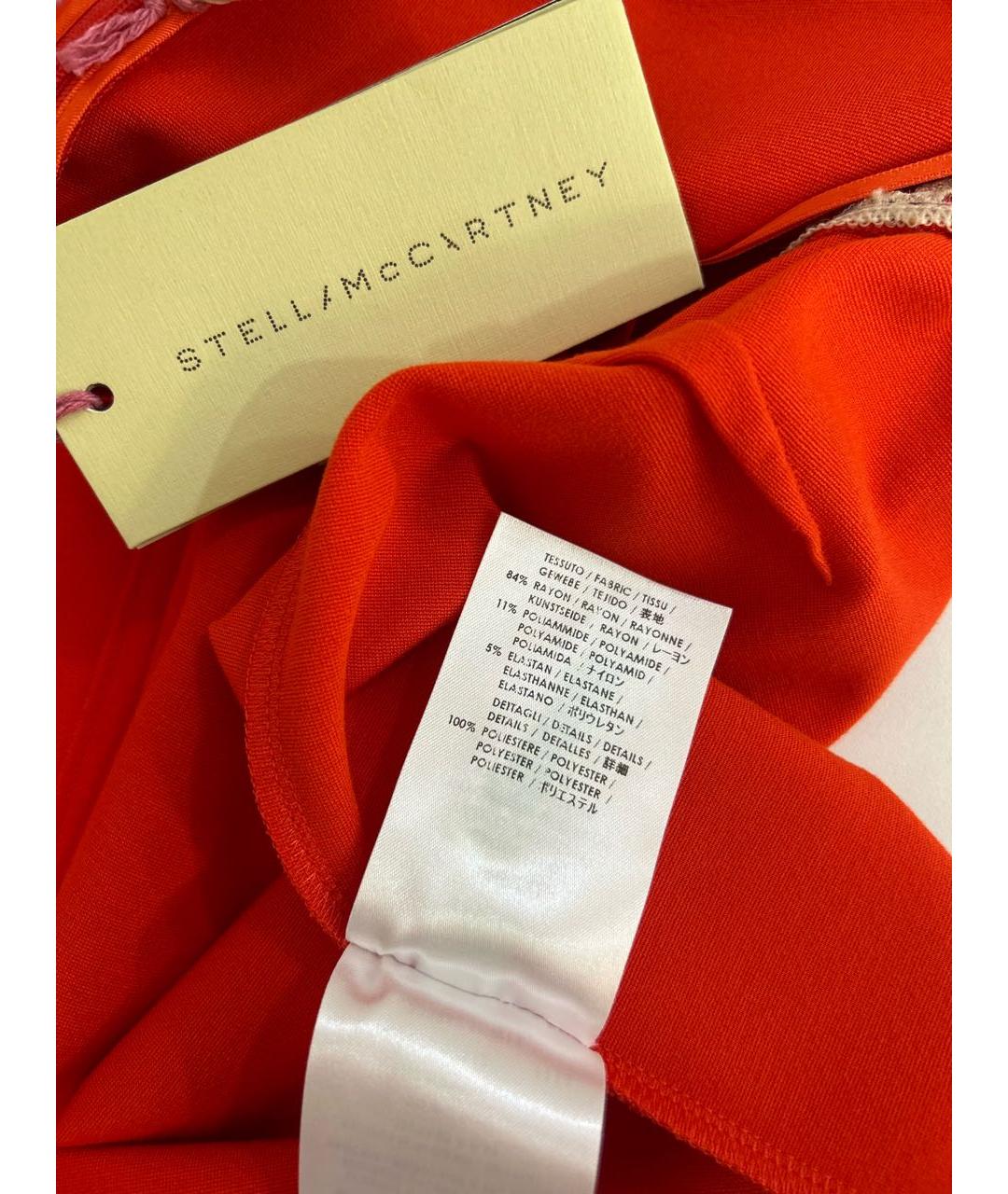 STELLA MCCARTNEY Оранжевое полиэстеровое повседневное платье, фото 5