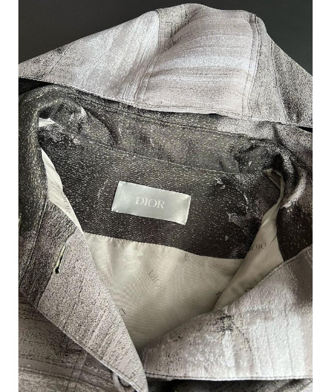CHRISTIAN DIOR Серая полиэстеровая куртка, фото 3
