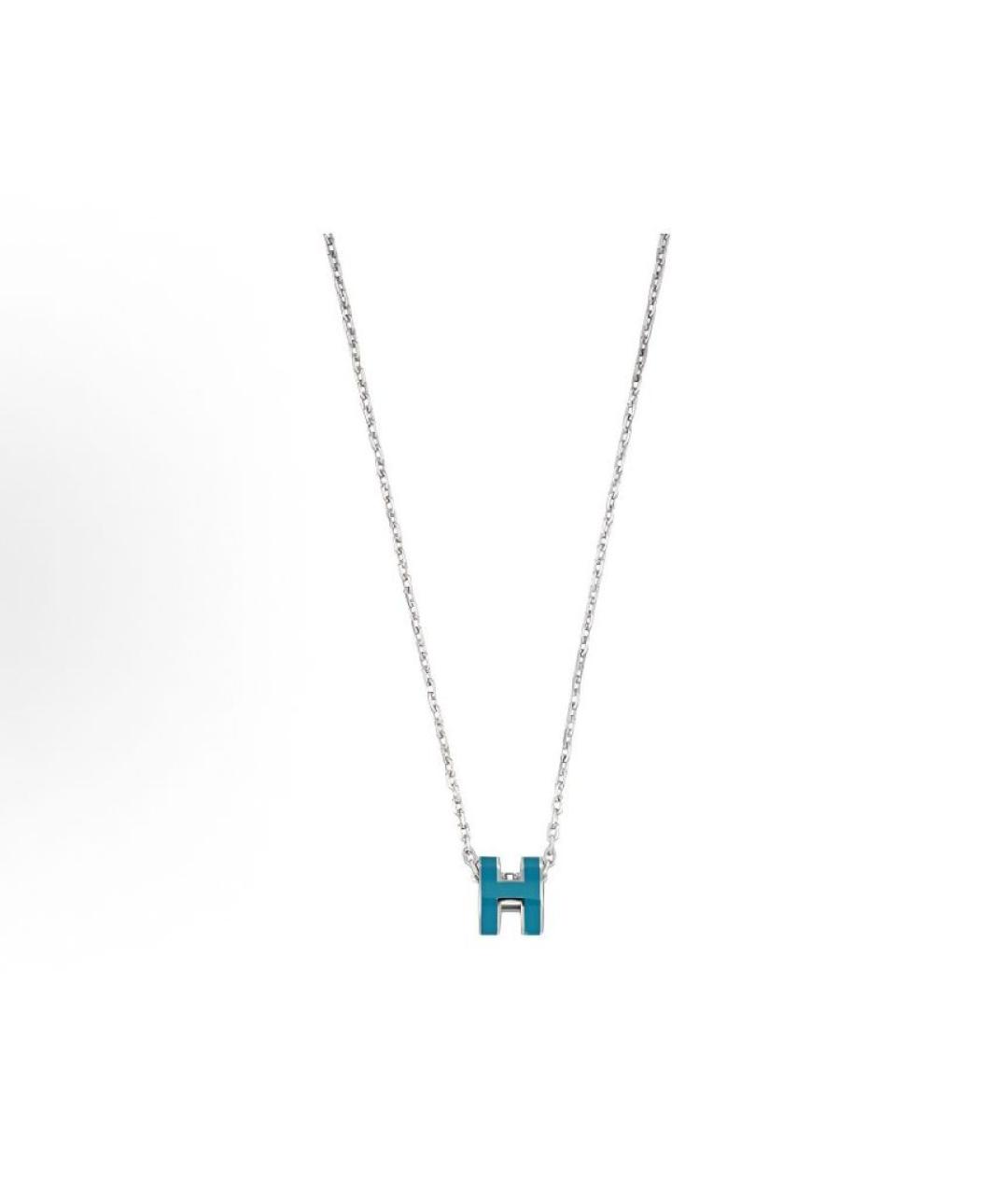 HERMES Синий кулон из розового золота, фото 1